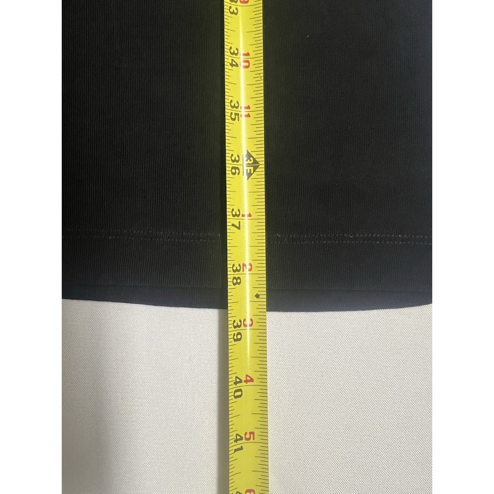 Chico's Travelers Dress Size 1 V Nech 3/4 Sleeve Black Slinky Timeless - Picture 4 of 6